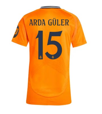 Real Madrid Arda Guler #15 Segunda Equipación Mujer 2024-25 Manga Corta